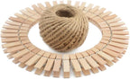 COOLAKE Wooden Clothes Pins 1.38 Inch 100 Pack Mini Photo Paper Peg Clips by COOLAKE