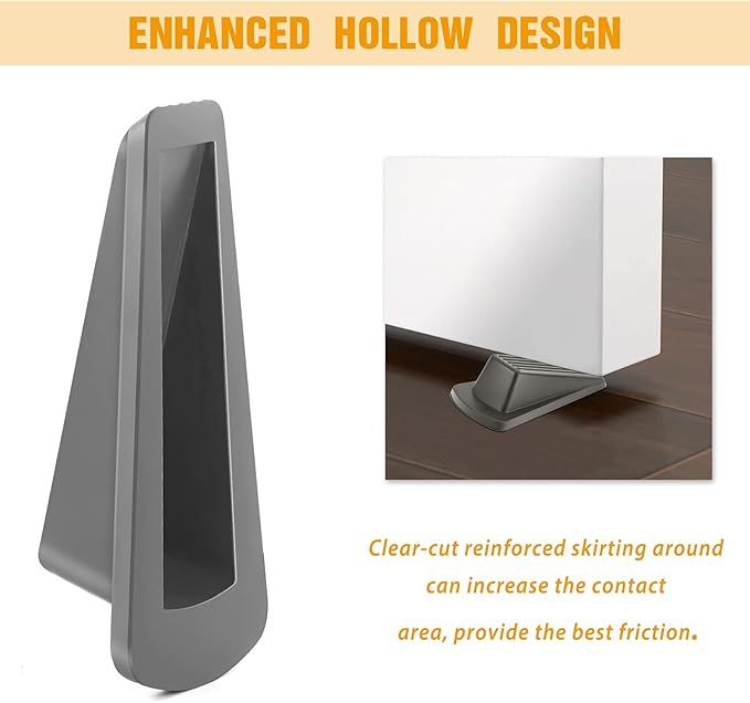 Crosize Door Stoppers for Bottom of Door, Premium Rubber Door Stops, Sturdy - Image 6