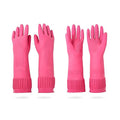 Mamison 2 Pairs Reusable Waterproof Household Dishwashing Cleaning Rubber Gloves by QualityKitchenandHome
