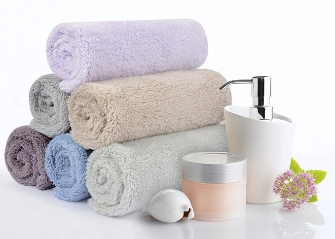 SUNLAND Microfiber Face Cloth Reusable Makeup Remover Facial Cleansing Towel - Image 4