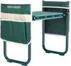 FEED GARDEN Garden Kneeler and Seat, Upgraded Foldable Gardening Stool with 10.23" Wide Kneeling Pad, Heavy Duty Gardening Bench Chair with 2 Tool Pouches, Gardening Gifts for Seniors Mom Women Men by FEEDGARDEN