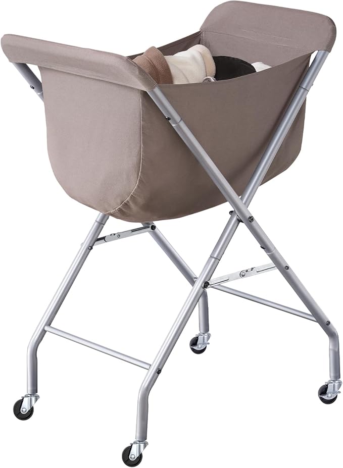ELYKEN Laundry Cart with Wheels, 32”H Easy Rolling Laundry Hamper with by ELYKEN