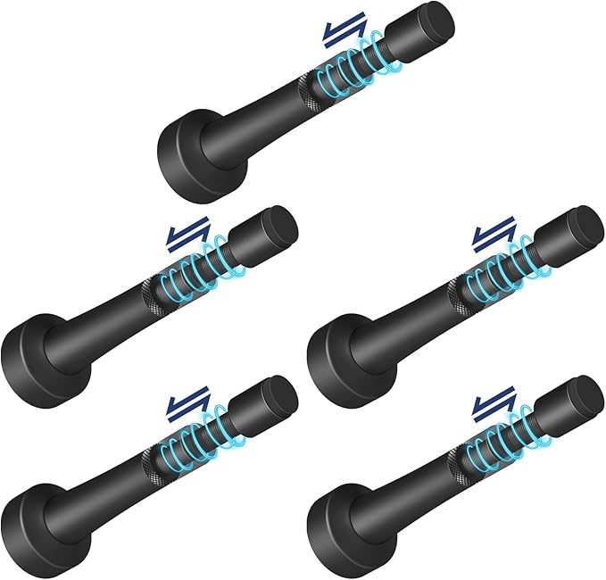 5Pcs Adjustable Door Stopper, 3.07-4.45in Aluminum Door Stoppers by brieieziy