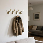 Peohud 4 Pack Vintage Coat Hooks, Antique Brass Wall Hook - Image 7