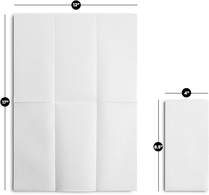 100-Pack BloominGoods Disposable Bathroom Napkins | Linen-Feel Guest Towels | - Image 4