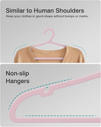 50 Pack Clothes Hangers, Non Slip Plastic Coat Hangers, Space Saving Hangers - Image 4