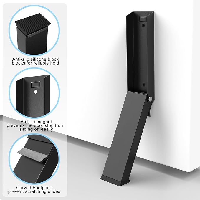 Door Stopper, No Drilling Door Stoppers, Kick Down Door Stop - Image 6