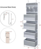 Univivi Door Hanging Organizer Nursery Closet Cabinet Baby Storage - Image 6