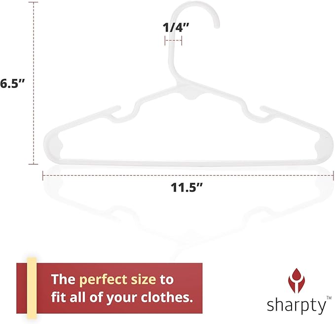 Sharpty Kids Plastic Hangers, Children's Hangers - Image 3