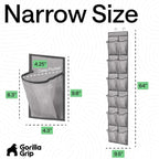GORILLA GRIP Over the Door Shoe Organizer, 12 Large Breathable Mesh Pockets - Image 7