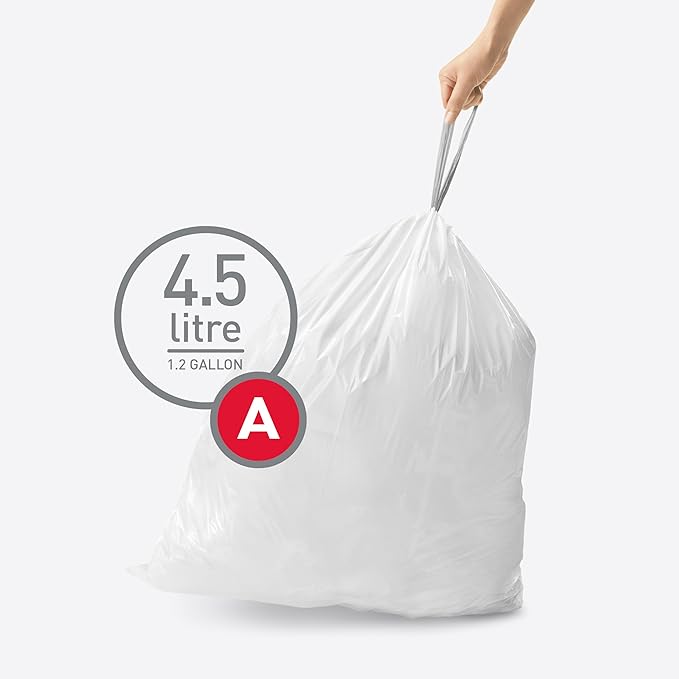 simplehuman Code A, Dispenser Pack Custom Fit Liners, Drawstring Trash Bags - Image 2
