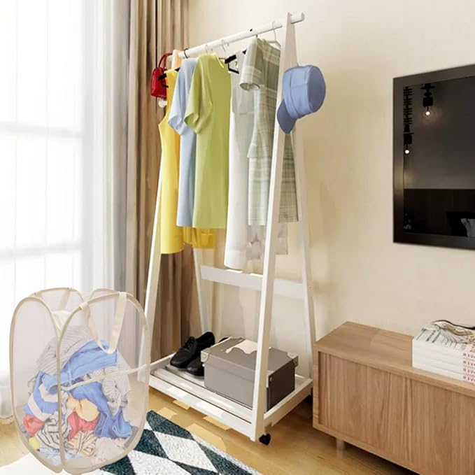 Pop Up Laundry Basket Folding Laundry Hamper Mesh Hamper Storage Bin - Image 6