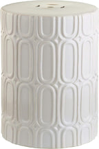 Safavieh Melody Glazed Ceramic Decorative Garden Stool, Cream - Image 3
