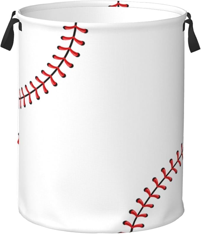 Baseball Texture Laundry Hamper Bag by Unknown