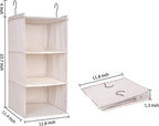Hanging Closet Organizer, Easy Mount Foldable 3-Shelf Hanging Closet Wardrobe - Image 3