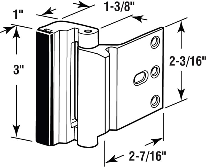 Prime-Line U 11126 Door Reinforcement Lock – Add Extra, High Security to your - Image 3