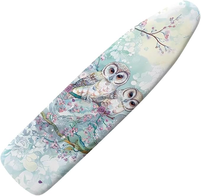 Owl Ironing Board Cover and Pad Heavy Duty, Non Stick Scorch and Stain by Vanideaoty