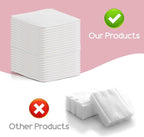 240 Count Large Cotton Pads, Makeup Remover Pads Square Disposable Cotton Soft - Image 4