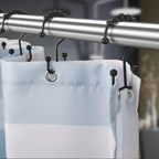 Titanker Black Shower Curtain Hooks Rings, Rust-Resistant Metal Double Glide - Image 8