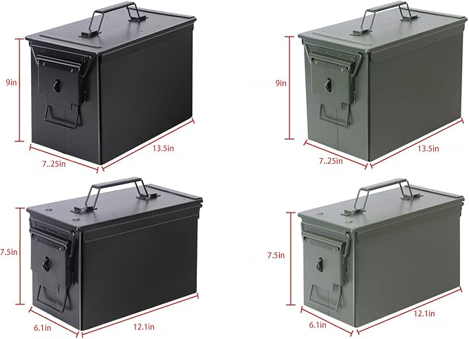Ammo Can&Ammo Box, Fireproof & Waterproof Metal Storage Box - Image 2