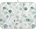 Green Leaves Dish Drying Mat 16x18 by Wamika