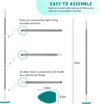 Shower Scrubber with Long Handle, Bathroom Tub and Tile Cleaning Tool with 6 - Image 7