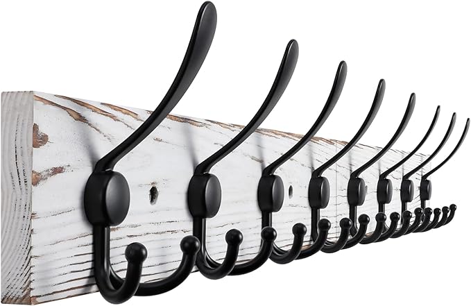 32.2'' Large Coat Rack Wall Mount Coat Hooks by Kuhome