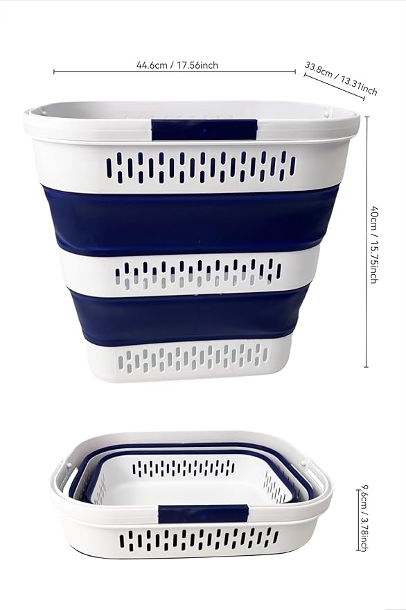 SAMMART 38L Collapsible Plastic Laundry Basket - Image 4