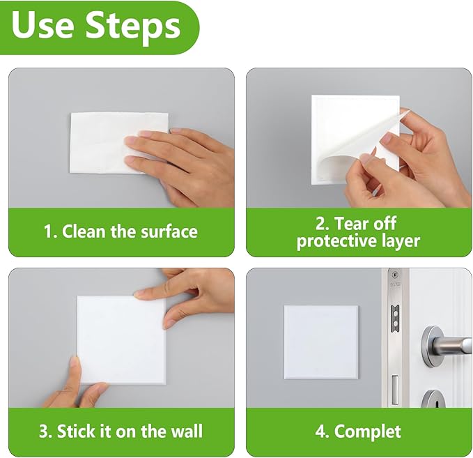 HOME MASTER HARDWARE Self Adhesive Wall Protector Square 4 inch, 10 Pack Door - Image 9