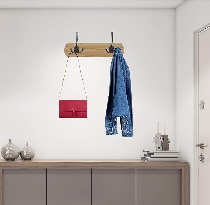 7 Pack Big Heavy Duty Triple Coat Hooks Wall Mounted - Image 4