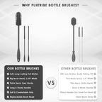 3-in-1 Silicone Bottle Brush and Straw Cleaning Brush Set, Water Bottle Cleaner - Image 5