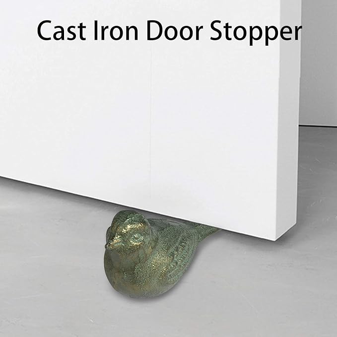 Door Stopper Security Floor Decorative Cute Bird Heavy Duty Cast Iron Door Stop - Image 2