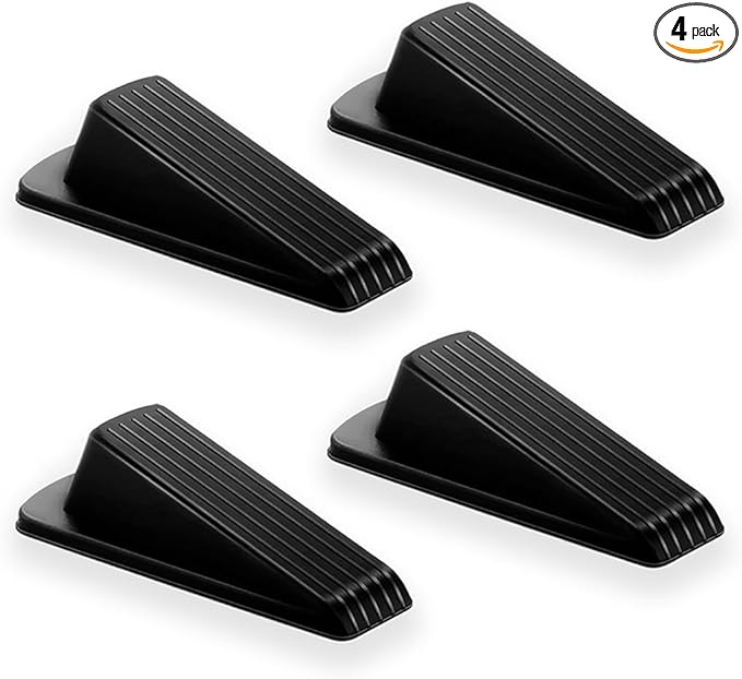Door Stoppers for Bottom of Door – Rubber Door Stopper Wedge – Pack of 4 – Door by FIGOHOME