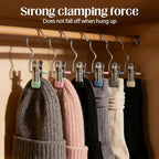 Space-Saving Clothespin Hat Pants Storage Hanging Travel Hook, Stainless Steel - Image 6