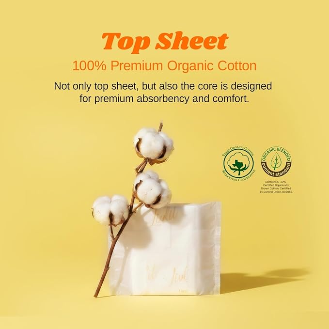 Livlit Large Size Ultra Thin Sanitary Pads, 100% Organic Cotton from Texas - Image 4