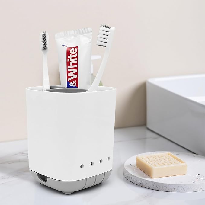 Toothbrush Holder for Bathroom, Plastic Detachable for Easy Cleaning - Image 2
