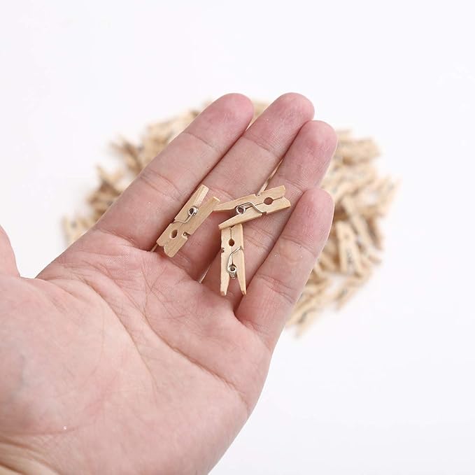 CCINEE 150 PCS Mini Wooden Clothespins, 1 Inch - Image 3