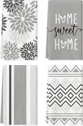 Artoid Mode Grey Home Sweet Home Stripes Boho Spring Kitchen Towels Dish Towels by ArtoidMode