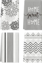 Artoid Mode Grey Home Sweet Home Stripes Boho Spring Kitchen Towels Dish Towels by ArtoidMode