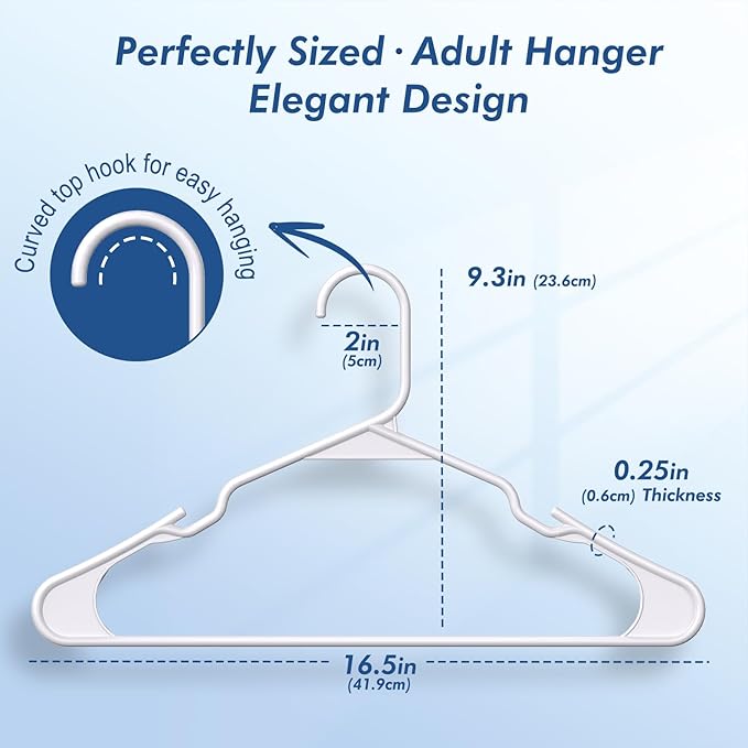 HOUSE DAY Plastic Hangers 16 Pack - Image 2