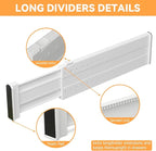 REBECAT 5 Pack Drawer Dividers for Clothes Adjustable Drawer Dividers 4" High - Image 7