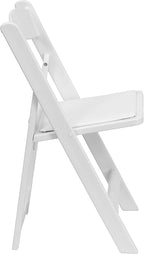 Flash Furniture Hercules™ Series Folding Chair - White Resin - 1000LB Weight Capacity Comfortable Event Chair - Light Weight Folding Chair - Image 15