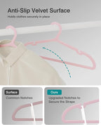 100 Pack Clothes Hangers, Non Slip Plastic Coat Hangers, Space Saving, Heavy - Image 6