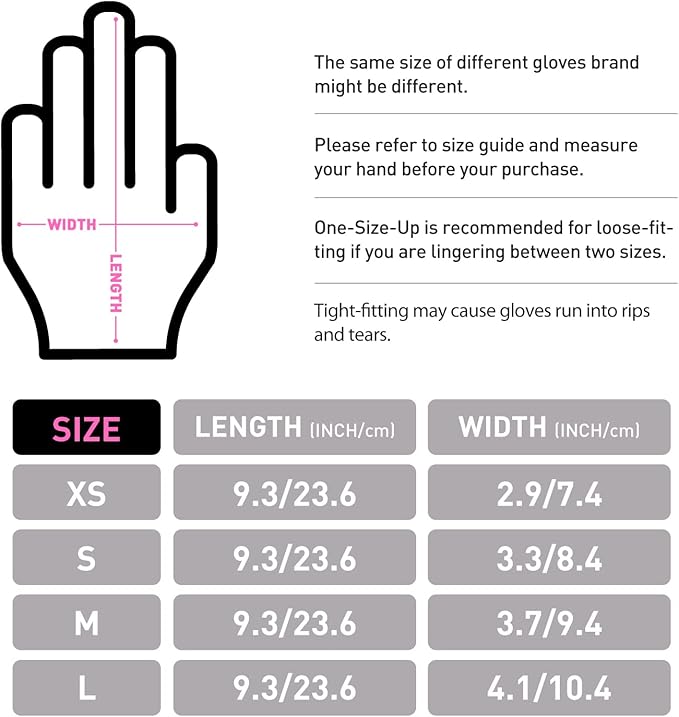 OKIAAS Black/Pink Vinyl Disposable Gloves Latex Free, Food Grade, 5 mil - Image 7