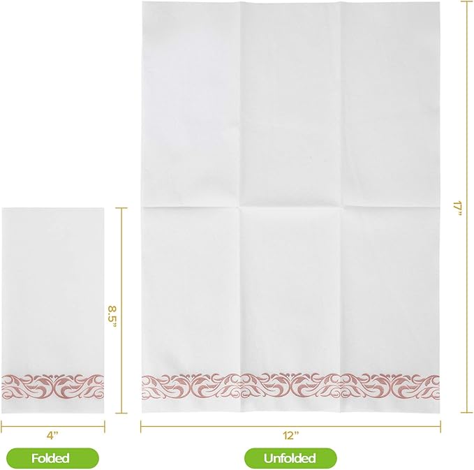 FOCUSLINE 200 Linen Feel Disposable Bathroom Napkins, Soft and Absorbent Paper - Image 2