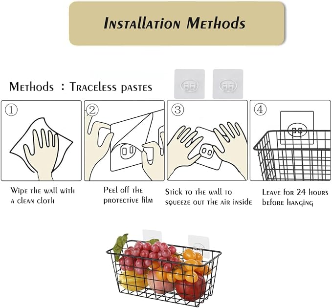 2 Pack Hanging Storage Basket, Bathroom Basket, Household Goods, - Image 5