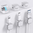 AhaStyle Magnetic Cable Organizer 6 Pack Cord Holders Clips Strong Adhesive by AHASTYLE