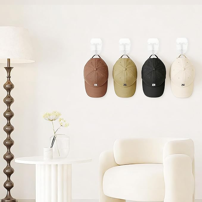15 Clear Small Wall Hooks with 20 Strips - Image 4