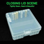 Fielect 100 x AA Battery Storage Case Holder Organizer Box Transparent - Image 8