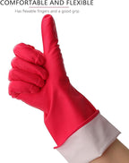 3 Pairs Rubber Cleaning Gloves Latex Free Dishwashing Gloves - Image 3